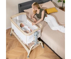 Koduva 4-in-1 nešiojama kūdikio lovelė su tinkleliu ir čiužiniu smėlio spalvos