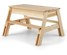 Koduva 4-in-1 vaikų medinis pikniko stalas su dėžėmis