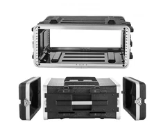 VEVOR 4U rack dėklas, ABS, 48 cm gylis, skirtas stiprintuvams ir DJ mikseriams