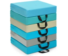 Promotion 6 vnt. 15" kvadratinės minkštos pagalvėlės vaikams su rankenomis mėlynas komplektas