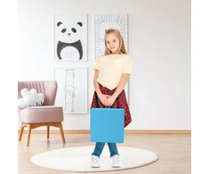 Promotion 6 vnt. 15" kvadratinės minkštos pagalvėlės vaikams su rankenomis mėlynas komplektas