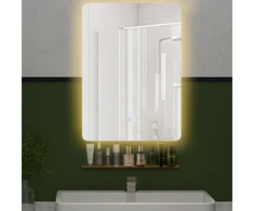 Koduva 70x50cm LED Vonios Veidrodis su Reguliuojamu Ryškumą ir 3 Spalvomis