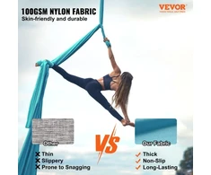 VEVOR Aerial yoga sūpynės ir silkė, 11 jardų, mėlynos