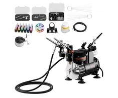 VEVOR Aerografo rinkinys TC-80 su kompresoriumi, 120 W, 3 vnt.