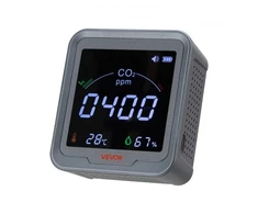 Koduva Anglies dioksido monitorius VEVOR PTH-9C su temperatūros ir drėgmės ekranu, 9 x 4 x 10 cm