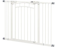 Koduva Apsauginiai vartai šunims, automatinis užsidarymas, valdymas viena ranka, balti, 74-100 x 4 x 76 cm