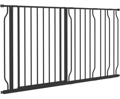 Koduva Apsauginiai varteliai augintiniams, juodi, 75–145 cm, plienas ir ABS