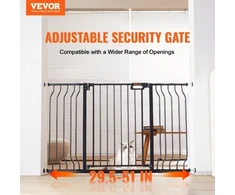 VEVOR Apsauginiai varteliai vaikams ir augintiniams, juodi, 75-135 cm, aukštis 76 cm