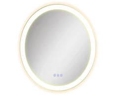 Koduva Apvalus LED vonios veidrodis, baltas, 61 cm, stiklas ir plienas