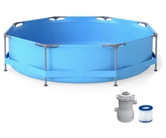 Koduva Apvalus Virš Žemės Baseinas 360x76 cm su Metaliniu Rėmu