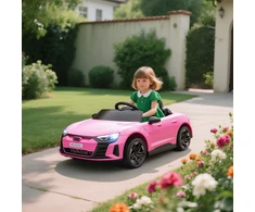 Koduva Audi RS E-tron GT vaikiškas elektrinis automobilis, rožinis, 103 x 58 x 41 cm