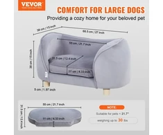 VEVOR Augintinio sofa SF-1492S, mažiems šunims ir katėms, tamsiai pilka, 69 x 38 x 38 cm