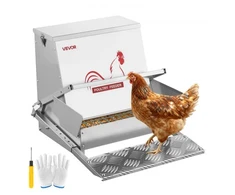Koduva Automatinė paukščių lesykla VEVOR, 18,14 kg, cinkuotas plienas, sidabrinė, 47-54 x 43 x 41 cm