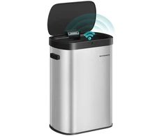 Koduva Automatinė šiukšliadėžė su jutikliu, 50 l, plieninė, sidabro ir juodos spalvos