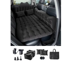 VEVOR Automobilinis pripučiamas čiužinys X1, juodas, 186 x 113 x 12 cm, su pompa ir 2 pagalvėmis