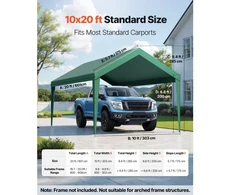 VEVOR Automobilio stoginės atsarginė danga SXYQCPBL10X20, 3 x 6 m, tamsiai žalia, rėmas nepridedamas