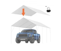 Koduva Automobilio stoginės keičiamasis uždangalas VEVOR, 600 x 330 cm, baltas