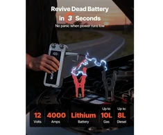 Koduva Automobilio užvedimo starteris VEVOR CP-F87, 4000 A, 12 V, 24000 mAh