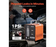 VEVOR Automobilių dūmų nuotėkio detektorius SD712, DC 12 V, juodas/oranžinis