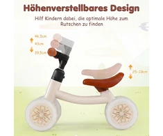 Koduva Balansinis dviratukas be pedalų vaikams, baltas / rožinis