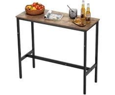 Sofa VEVOR Baro stalas, MDF ir metalinis rėmas, rusvai rudas ir juodas, 99 x 41 x 90 cm