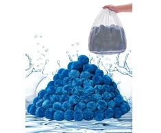 Koduva Baseino filtro rutuliukai VEVOR smėlio filtrui, 1,4kg, mėlyni, poliesterio pluoštas, su skalbimo maišeliu