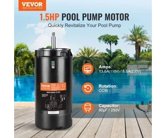 Koduva Baseino siurblio variklis VEVOR HM14095LCb, 56J rėmas, 115/230 V, 3450 RPM