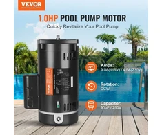 Koduva Baseino siurblio variklis VEVOR HM16058LCb, 0,75 kW, 56Y rėmas, 115/230 V