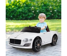 Koduva Bentley GT licencijuotas elektrinis vaikiškas automobilis, baltas, 108 x 60 x 43 cm