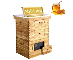 Koduva Bičių avilys VEVOR FX1+2, 30 rėmų, eglės mediena, 2 gilūs + 1 vidutinis korpusas, 56 x 46 x 76 cm