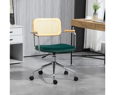 Koduva Biuro kėdė boho stiliaus, žalia, 65 x 58 x 86-94 cm, iki 120 kg