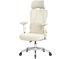Koduva Biuro kėdė, ergonominė, pasukama, ruda-balta, 70 x 70 x 112–132 cm, iki 150 kg