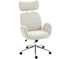 Koduva Biuro kėdė su reguliuojama galvos atrama, ergonomiška, šviesiai pilka, 115-123 cm