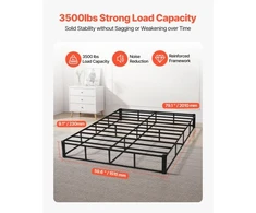 Koduva Box spring lovos rėmas Queen dydžiui, VEVOR AY11, plaunamas audinys, metalinis rėmas, 2010 x 1515 x 230 mm
