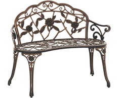 Koduva Bronzinis metalinis sodo suolelis 2 vietų, 100 x 54 x 78 cm