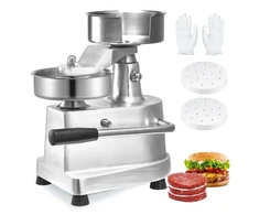 VEVOR Burgerių paplotėlių presas JKH-130, 13 cm, nerūdijantis plienas, su 1000 paplotėlių lapelių
