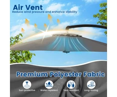 Koduva Cantilever patio skėtis su pagrindu, 360° pasukimas ir pasvirimo reguliavimas, pilkas
