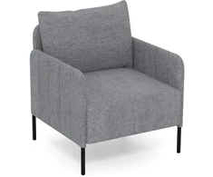 Koduva Chenille Vienvietė Sofa su Pagalvėle Pilka