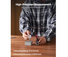 Koduva Ciferinis svirtinis indikatorius VEVOR su universaliu magnetiniu pagrindu ir dėklu, 0,01 mm, 0-0,76 mm