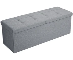 Koduva Daiktadėžė-sėdmaišis su pakeliamu dangčiu, 110 x 38 x 38 cm, šviesiai pilka