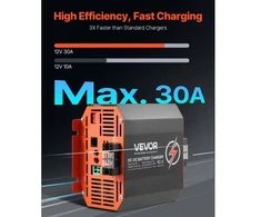 Koduva DC į DC akumuliatoriaus įkroviklis VEVOR SDC-30A, 12 V, 30 A, 375 W