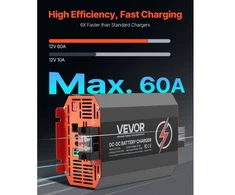 Koduva DC į DC akumuliatorių įkroviklis VEVOR SDC-60A, 12 V, 60 A, 750 W