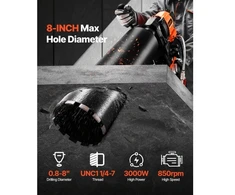 Koduva Deimantinė gręžimo mašina VEVOR Z1Z-CF-9200 su stovu, 20-200 mm, 3000 W
