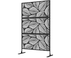 Koduva Dekoratyvinė sodo pertvara, juoda, metalas, 122 x 45 x 198 cm