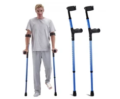 Koduva Dilbio ramentai suaugusiesiems VEVOR, aliumininiai, reguliuojamo aukščio 80-113 cm, 1 pora, iki 159 kg