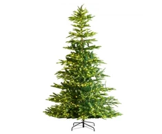 Koduva Dirbtinė kalėdinė eglutė su LED apšvietimu VEVOR, žalia, 225 cm, 700 šiltai baltų LED