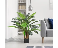 Koduva Dirbtinė palmė, 1 m, žalios ir rudos spalvos, plastikas, su vazonu