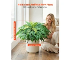 Koduva Dirbtiniai paparčiai VEVOR Boston fern, žali, šilkas ir LDPE, skersmuo 114 cm, 2 vnt.