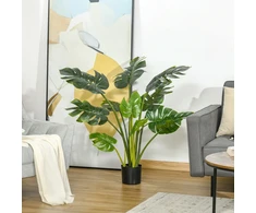 Koduva Dirbtinis monstera augalas, 110 cm, žalias, juodas, vazonas