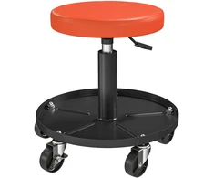 Koduva Dirbtuvių taburetė su ratukais, oranžinė, 38-50 cm, iki 135 kg